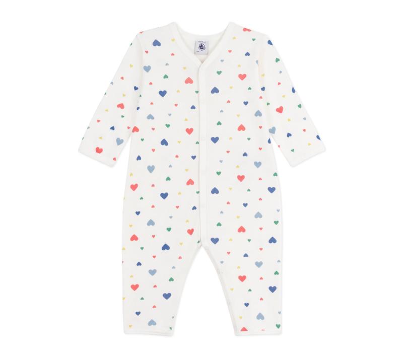 [プチバトー] 足なしロンパース A0E83 オフホワイト/マルチカラー 12ヶ月 74cm