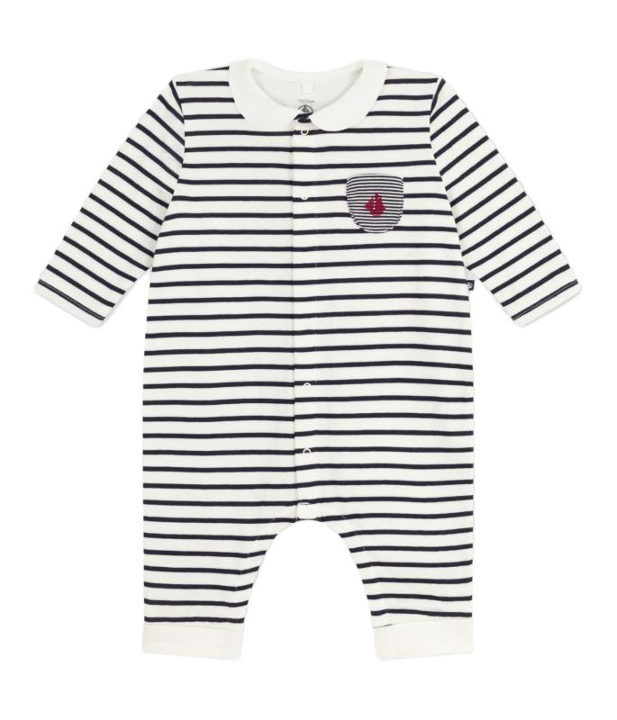 [プチバトー] コンビネゾン A0EKQ オフホワイト/ネイビー 3ヶ月 60cm[原産国]: チュニジア[商品スペック]: SIZE:3ヶ月 60cm 着丈:38.2cm 身幅:28cm 袖丈:19cm/SIZE:6ヶ月 67cm 着丈:...