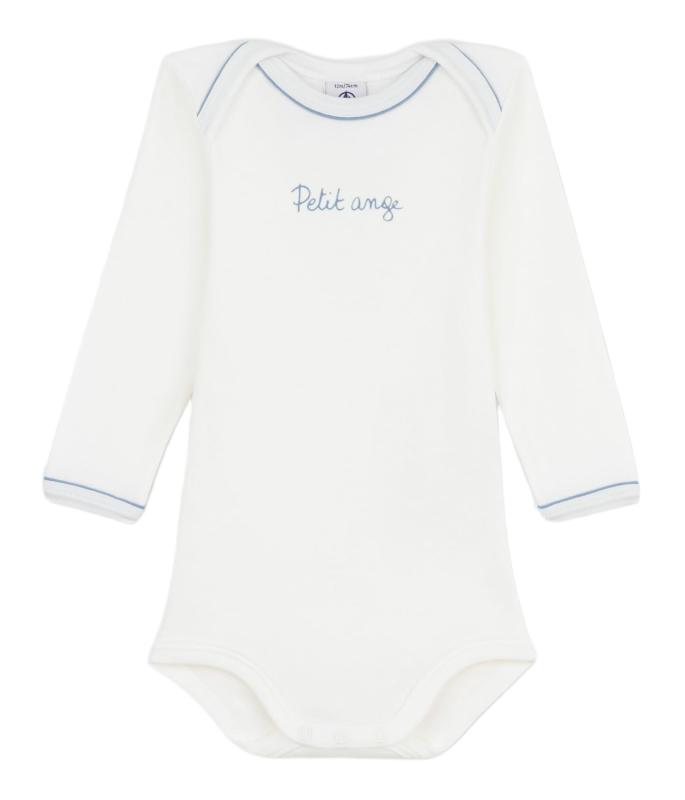 [プチバトー] 長袖ボディ A0EOB オフホワイト 18ヶ月 81cm