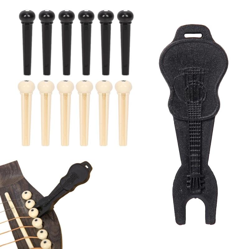 ギター ピン ブリッジピン 弦ピンの交換品 ペグ プラスチック 軽量 使いやすい セット