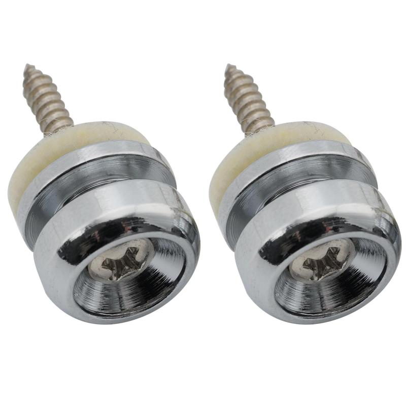 Musiclily Pro 14mmスチール製Dタイプ ストラップピン エレキギター/アコースティックギター/クラシックギター/ウクレレ用 (2個セット)