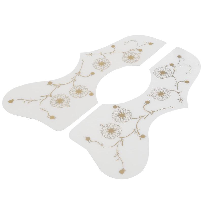 Walfront 2Pcsギターガード アンチスクラッチガード プレートハード プラスチックピックガード 自己接着ギターアクセサリーギフト