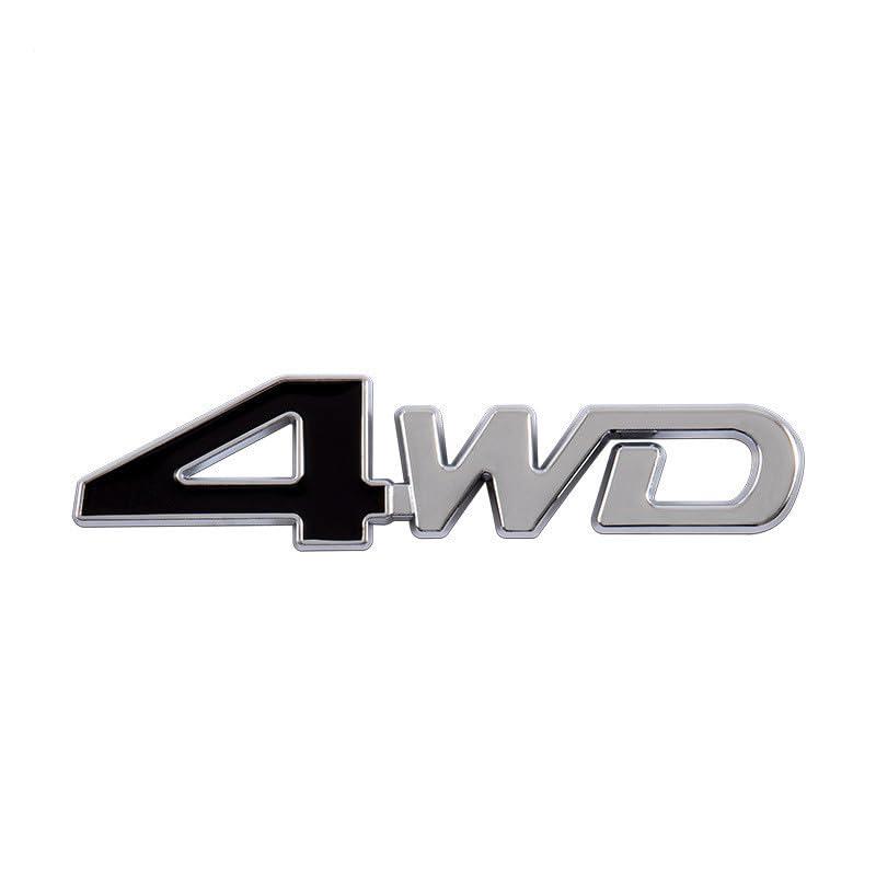 LEAUNGYOO 3D メタル 汎用 4WD ステッカー 車 車用 立体 かっこいい 文字 英語 ロゴ バイク おしゃれ シール デカール スポーツ レーシング LY-4WD