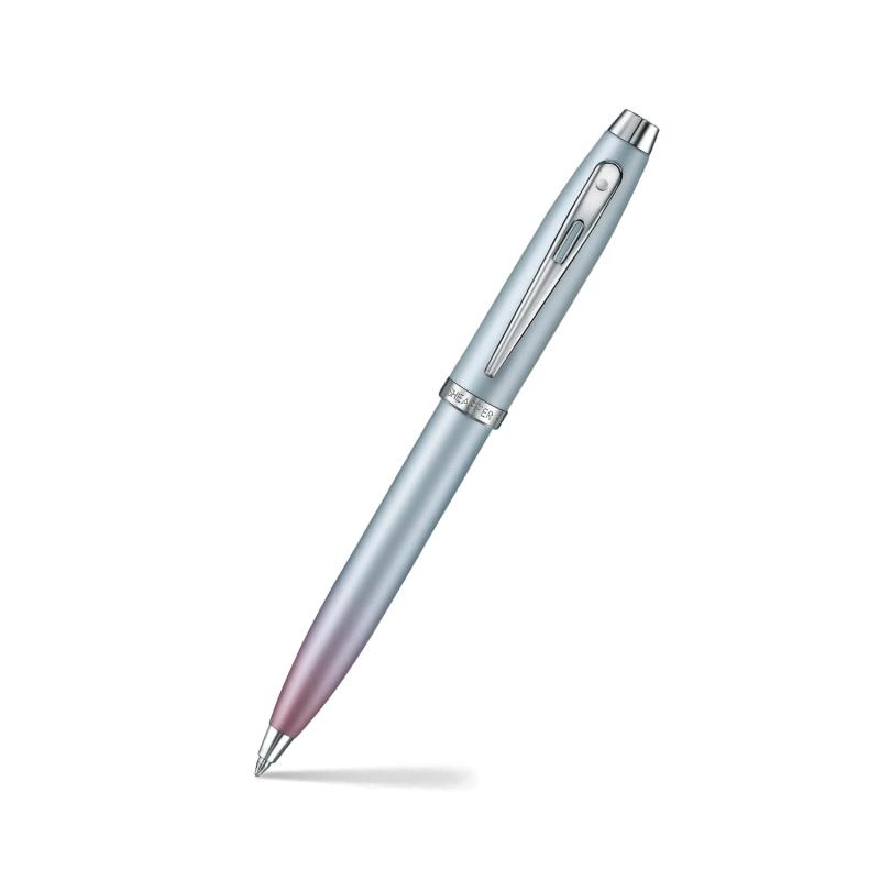 Sheaffer Expressions 100ペン、ブルーとパープルのパールグラデーション、クロムメッキのトリム、ミディアムポイント、詰め替え可能(ボールペン)