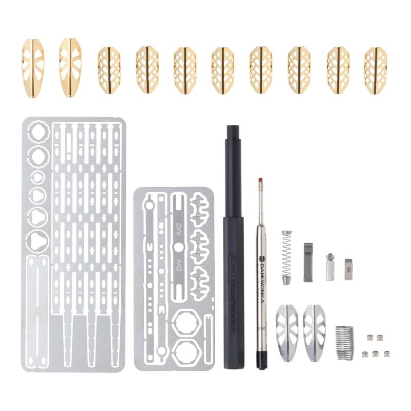 DAREWORKS 組立式ステンレスボールペン+鱗紋甲冑パーツ Assembly.Craft シルバー (本体)