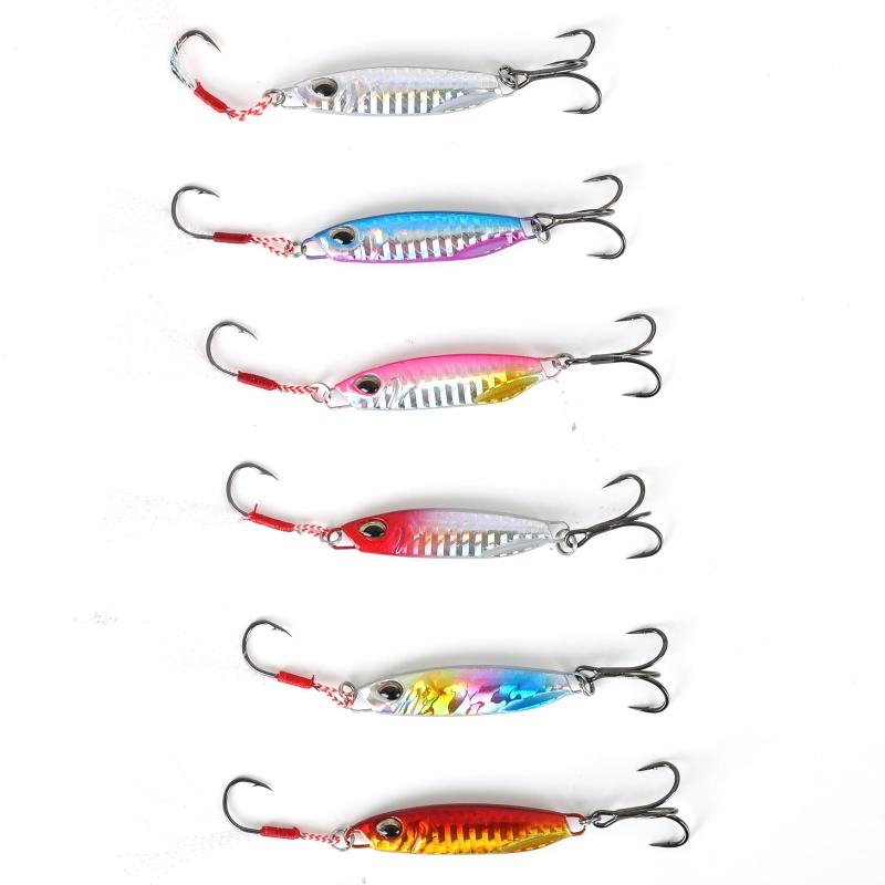 Spotlip 메탈 지그 세트 6pcs 10g/15g/20g/25g/30g 쇼트 스타일 보트 바다 낚시 루어 세트