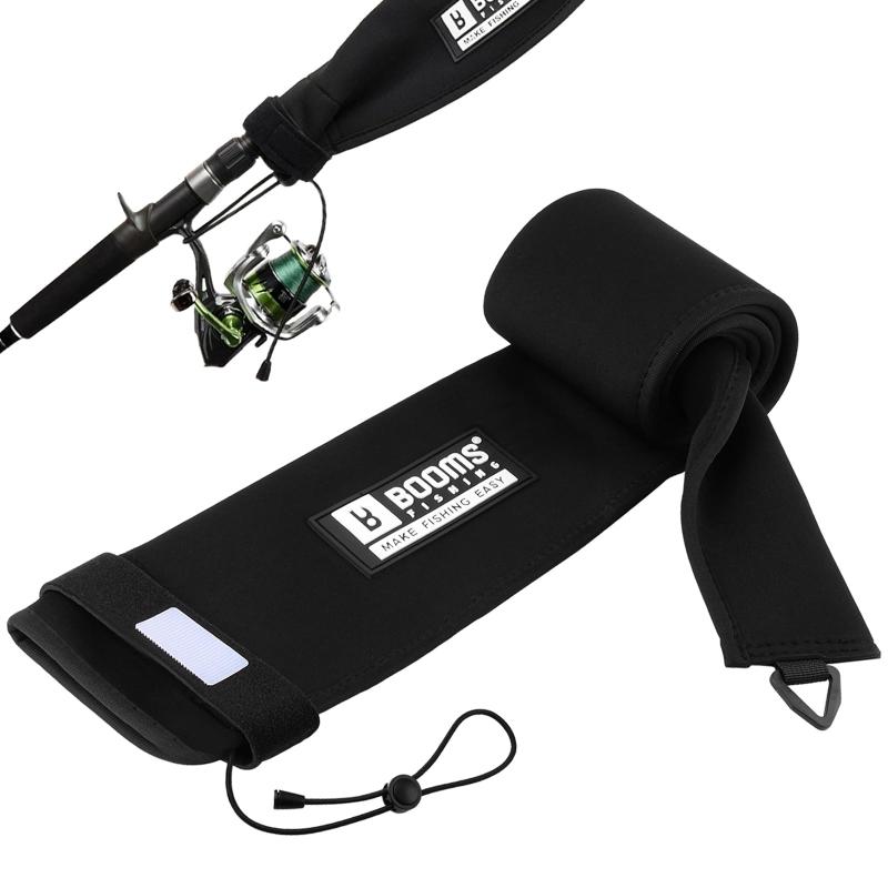 Booms Fishing RS9 ティップガードカバー 保護用ロッドティップカバー ネオプレン製ロッドカバー 内蔵ハンギングリング 調整式テザー付き ベイトリール スピニングリール フライリール用