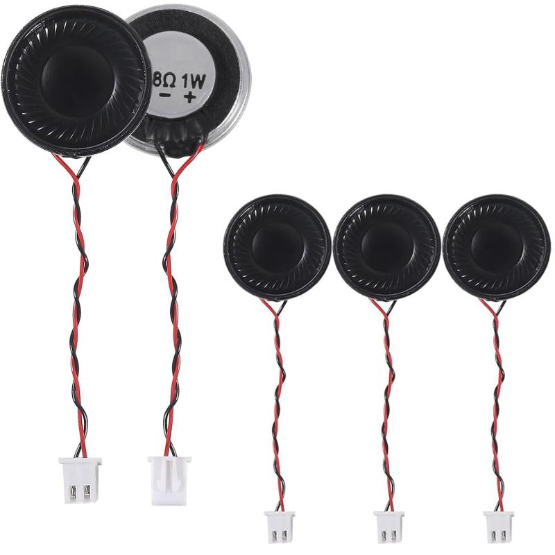 5個のマイクロ1W 8オーム磁気スピーカー、円形スピーカー、直径28mm(1W 8Ohm)