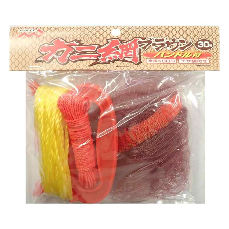 MARUSHINGYOGU(マルシン漁具) DRAGON カニ網 ブラウン 30号 ハンドル付