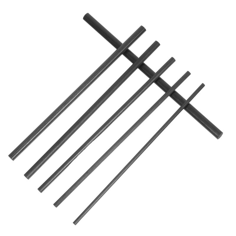 Yardwe 釣り竿修理 カーボン ソリッド 10cm 6本セット | 印籠継ぎ 芯材 ロッド補修 (2/2.5/3/3.5/4/4.5mm) | ルアーロッド 竿 リペア カーボン棒 補修パーツ ブラック