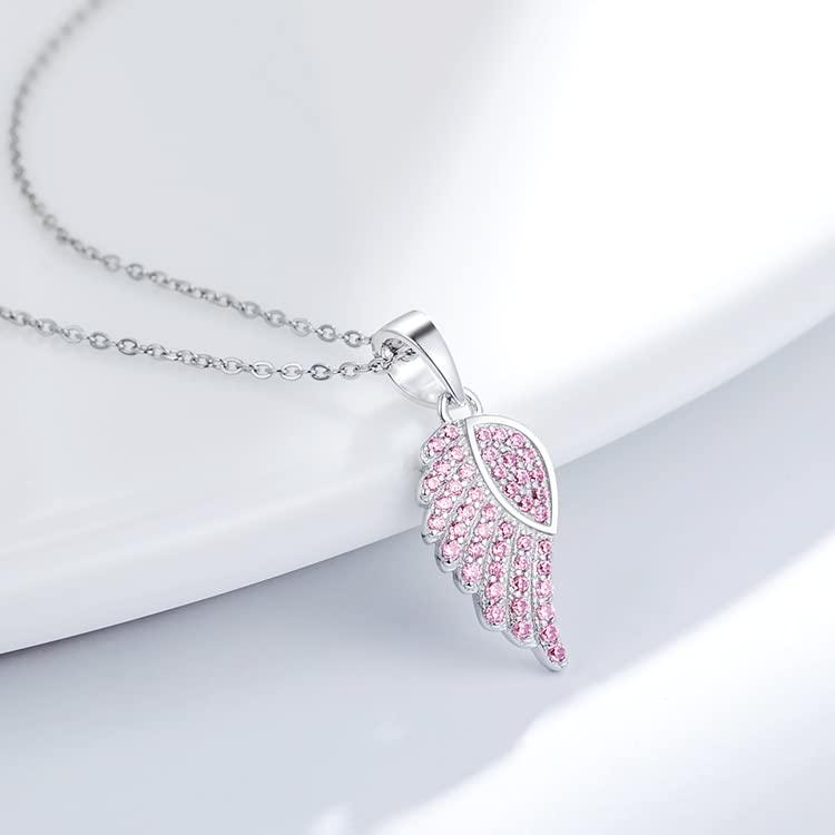 Ashley Jewelry ネックレス シルバー925 フェザー 天使の羽 ウィング 翼 ペンダント レディース シンプル (クリア)の商品画像 3