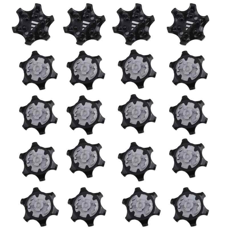 CHANJIF ゴルフシューズ スパイク 20個入れ 黒 スパイク鋲 ゴルフ用 交換用シューズ 固定 滑り止め 簡単脱着