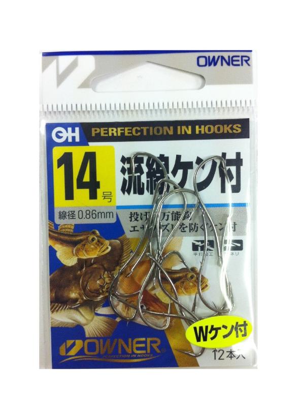 OWNER(オーナー) バラ 白 流線ケン付 14号オーナーOH白流線ケン付(流線針)太めのエサでもずれずにキープしますオーナー流線針内容量・パッケージ等の仕様は、予告なく変更になります。悪しからずご了承下さい。