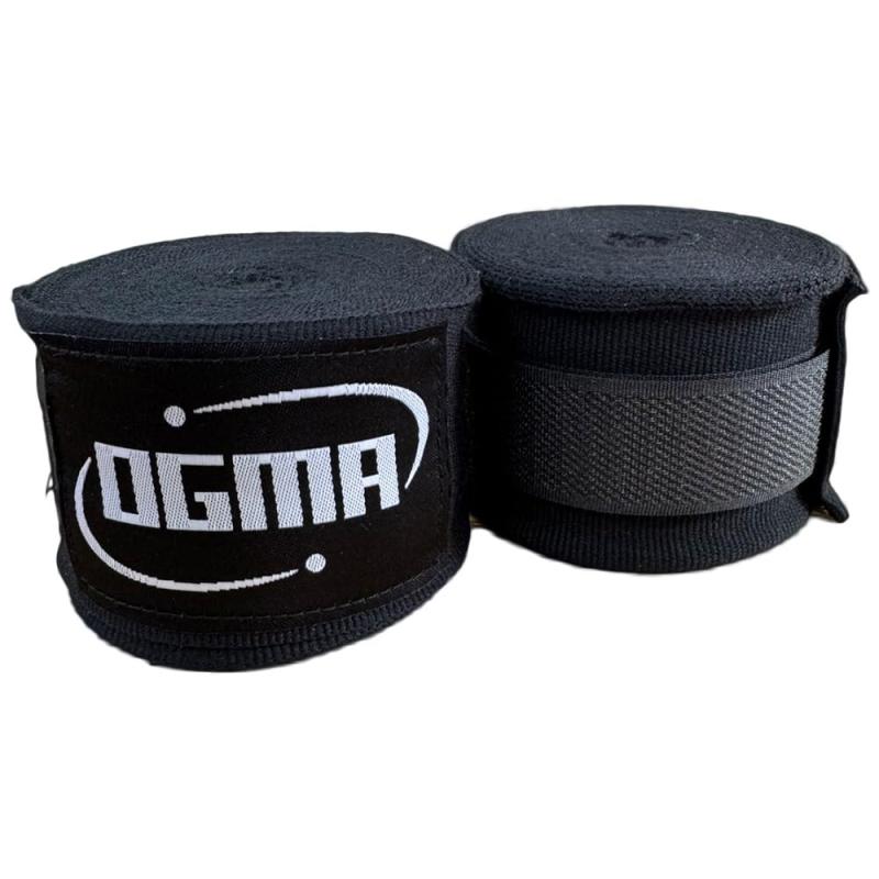 【OGMA】 ボクシング バンテージ 5m ブラック 両手セット キックボクシング MMA 練習用 マジックテープ