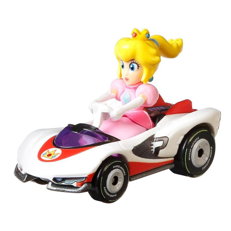 Hot Wheels 1:64 Scale Mariokart- Peach P-Wing Character Car