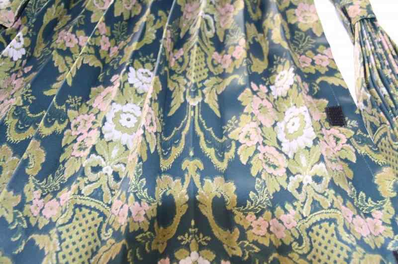 のり付生地 花かご 緑 グリーン 300×2300 生地 花かご グリーン 金華山