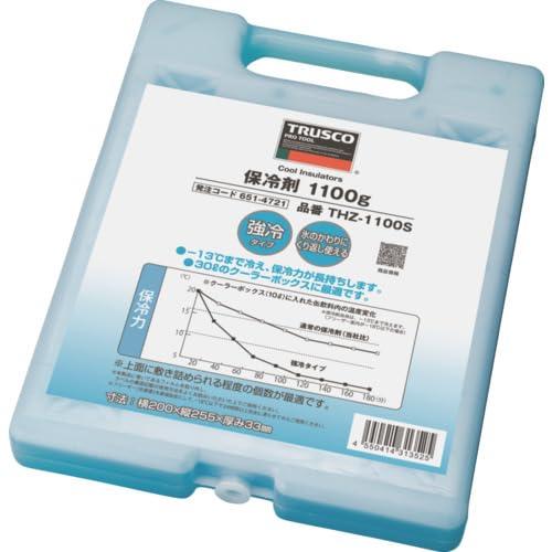 TRUSCO 保冷剤 1100g 強冷タイプ THZ-1100S●強保冷タイプ(冷凍庫から出してクーラーボックスに入れた後、1時間後の表面温度がー13℃程度)●完全凍結までの所要時間：約24時間以上