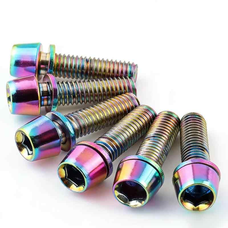 Bolts, wood screws, stem bolts, M5 bolts, bolt and nut set, bicycle stem screws, bicycle parts, replacement parts.