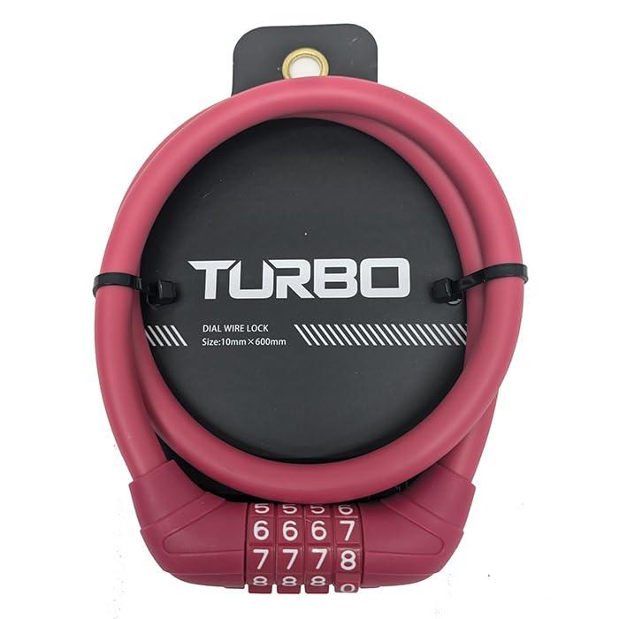 TURBO(ターボ) 自転車 ロック ワイヤー錠 T-2023 ダイヤル式(ストレート) 10mm×600mm ビバマゼンダ
