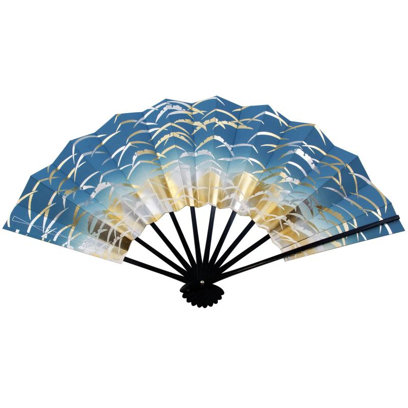 大阪長生堂 舞扇子 つゆ芝 29cm 日本製 京扇子 匂い袋付オリジナルセット紙箱入 日本舞踊 海外土産