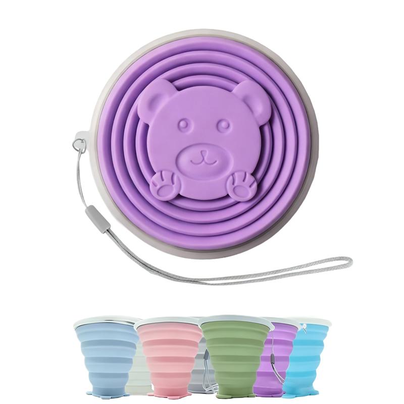 DEVENTORZ 折り畳みコップ 蓋付き 折りたたみカップ 折りたたみコップ シリコン食器