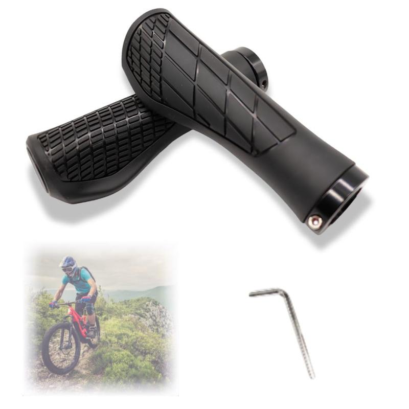 [Ima Hana Nodo] Bicycle Handle Grips, Ergonomic Design, Non-Slip, Shock Absorption, Compatible with Cross Bikes and Mountain Bikes, Durable TPU, Stainless Steel Bolts, Fixed Type, 1 Set