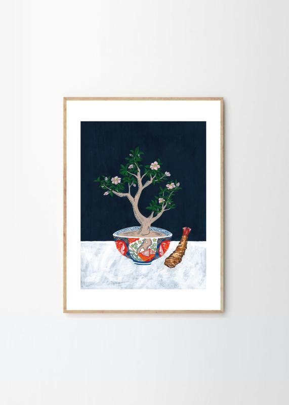 THE POSTER CLUB ポスタークラブ Daikokuya And Camellia 50×70cm Jaron Su
