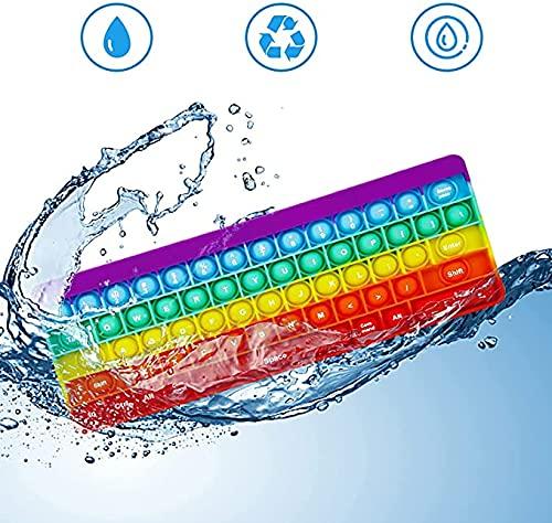 文字付きキーボードポップイットそわそわおもちゃセット、スクイーズ玩具 プッシュポップ フィジェットおもちゃ プッシュポップポップ バブル感覚 減圧おもちゃ 減圧グッズ ストレス解 auroravision-10310121 オーロラビジョン サンプル画像2