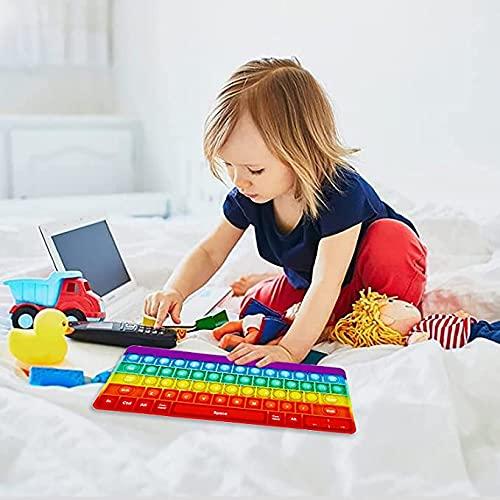 文字付きキーボードポップイットそわそわおもちゃセット、スクイーズ玩具 プッシュポップ フィジェットおもちゃ プッシュポップポップ バブル感覚 減圧おもちゃ 減圧グッズ ストレス解 auroravision-10310121 オーロラビジョン サンプル画像3