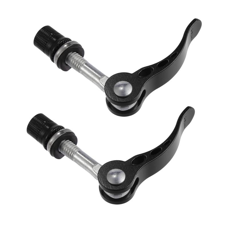 X AUTOHAUX 自転車シートポスト クイックリリース ピン シートポスト 串ボルト 8mm 2個 アルミニウム合金製車軸の直径:6mm, 串の長さ:60mm機能：自転車のシートの高さをすばやく調整できます。特別なツールは必要ありません。素材：アルミニウム合金製で、耐久性があり、長期間使用しても錆びにくいです。備品：MTB、マウンテンバイク、ロードバイクなどにユニバーサルフィットします。購入前に製品の寸法をよくご確認ください。パッケージ内容： 2 x 自転車シートポストのクイックリリースピン