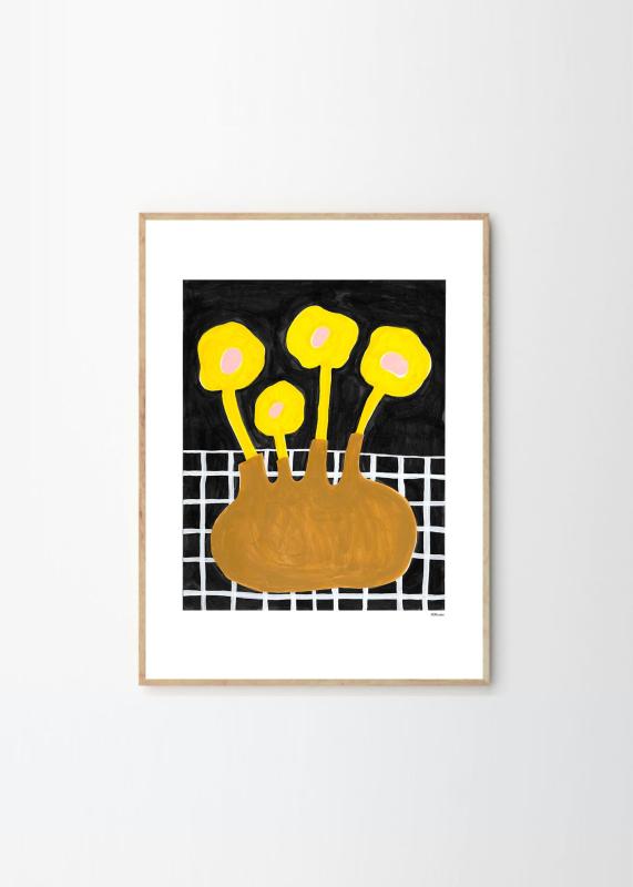 THE POSTER CLUB ポスタークラブ Flowers in Brown Vase 30×40cm Madelen Mollard
