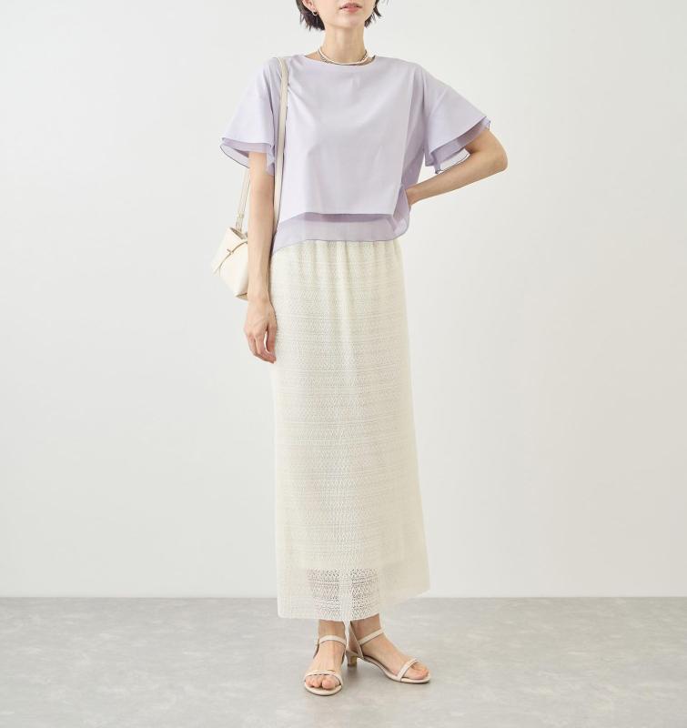 ロペピクニック 接触冷感×UVカット_70シルケットシアードッキングトップス レディース GDM16610 ラベンダー (52) M auroravision-10322493 オーロラビジョン サンプル画像3
