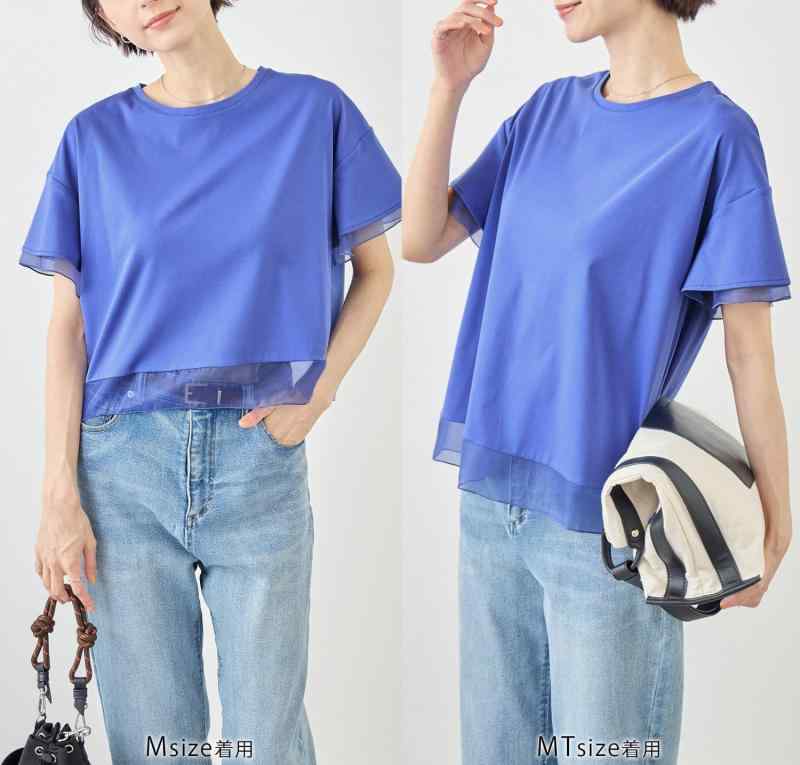 ロペピクニック 接触冷感×UVカット_70シルケットシアードッキングトップス レディース GDM16610 ブルーサブ (45) M auroravision-10322495 オーロラビジョン サンプル画像2