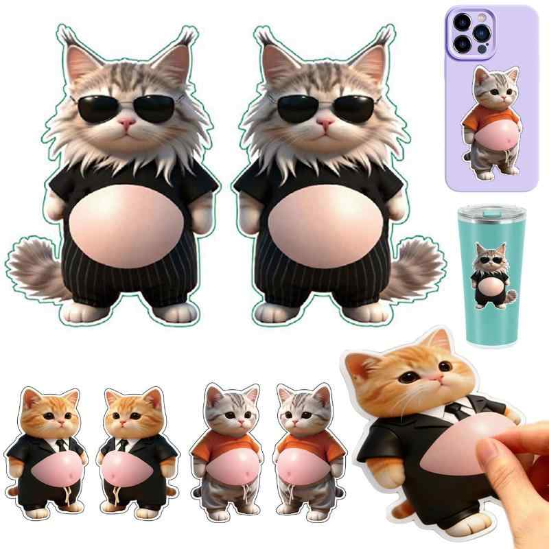 ぷっくりシール 立体 犬 ぷにぷにシール ぷにぷに デブ 犬 柔らかい お腹 3dステッカー 動物 かわいい 大きな腹 ステッカー 2/6枚 日記帳 デコレーション DIY 手帳 水筒 アルバム 携帯電話飾り auroravision-10351399 オーロラビジョン パッケージ画像