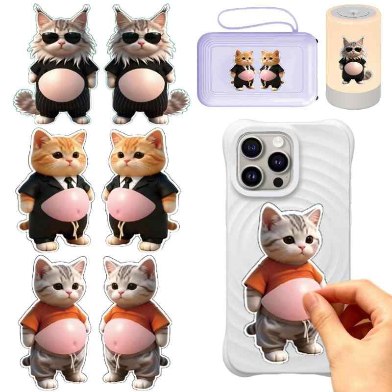 ぷっくりシール 立体 犬 ぷにぷにシール ぷにぷに デブ 犬 柔らかい お腹 3dステッカー 動物 かわいい 大きな腹 ステッカー 2/6枚 日記帳 デコレーション DIY 手帳 水筒 アルバム 携帯電話飾り auroravision-10351399 オーロラビジョン サンプル画像2