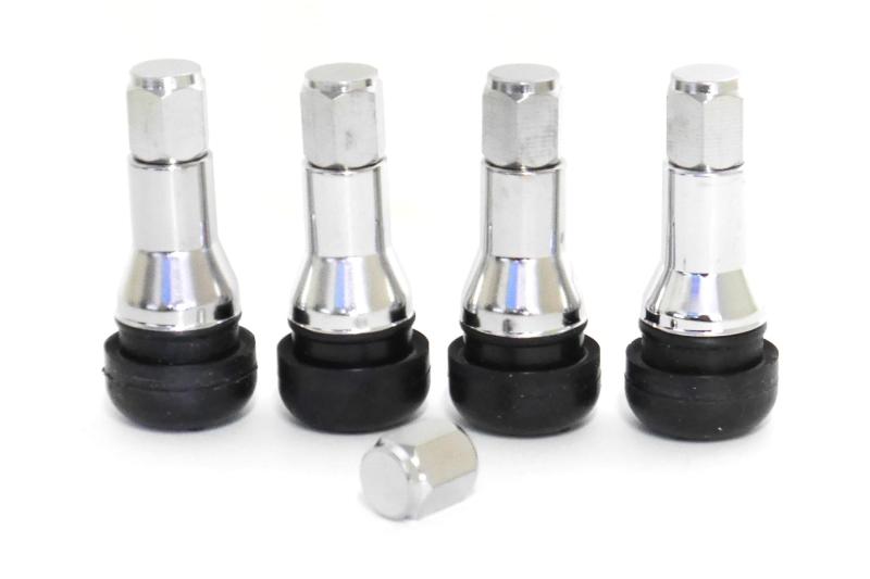 Free Shop Seisin 日本製チューブレスバルブ TR413 メタルキャップ＆スリーブ付き 4個セット