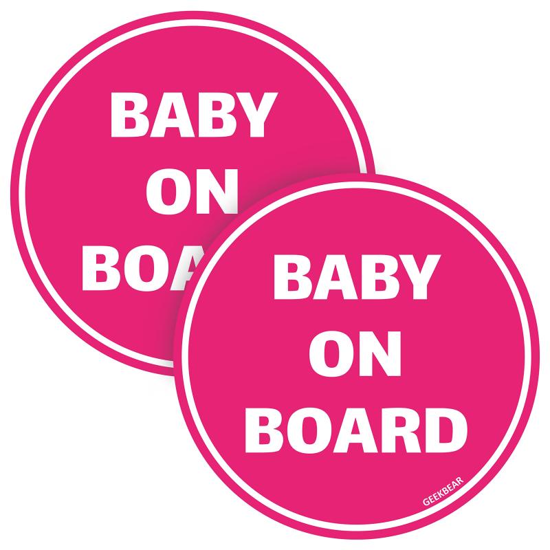 Baby on Board Sticker (Circle type, 2 Pack)