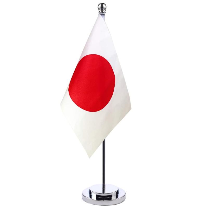 AISHITE 国旗 卓上旗 旗立て台 ミニポール 1本立台/2本立台 旗は指定生産可 日本代表応援用 イベント お祭り 運動会 体育祭 文化祭 学園祭 飾り付け 装飾