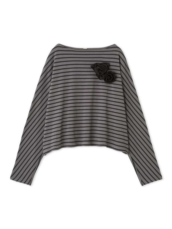 Mila Owen(ミラオーウェン) コサージュ付短丈ボーダーT/シャツ09WCT244014レディース auroravision-10324909 オーロラビジョン サンプル画像2