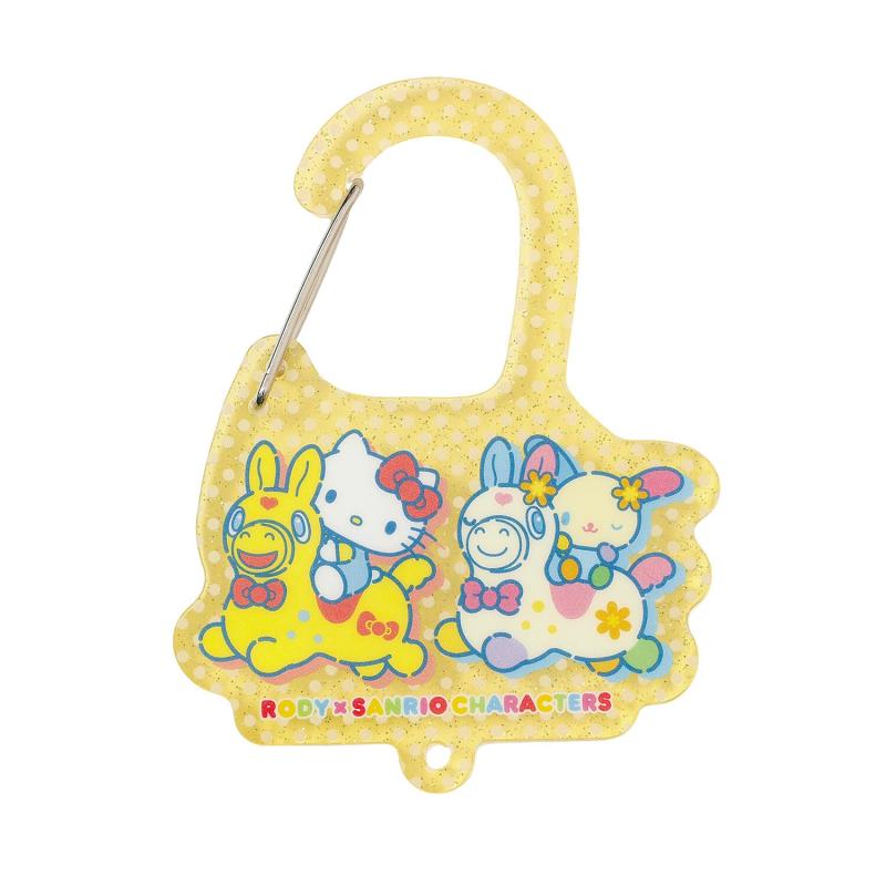 RODY & サンリオキャラクターズ ミニポーチ にしむらゆうじ × はぴだんぶい アクリルカラビナ 01