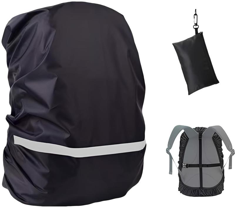 [NAYEZH] リュックカバー 防水 防雨 レインカバー 8-70L XS-XL 全サイズ対応 2 個十字バックル付きズレ防止 高撥水 夜間反射ベルト付き 収納袋付き 通勤 通学 梅雨対策 ザックカバー防水バックパックカバー