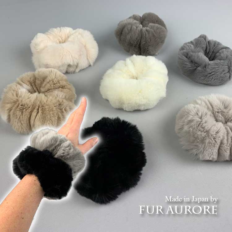 レッキス シュシュ レディース ヘアアクセサリー ヘアゴム ギフト プレゼント 誕生日 大人 上品 大人可愛い ポイント消化 レッキスファー製シュシュ