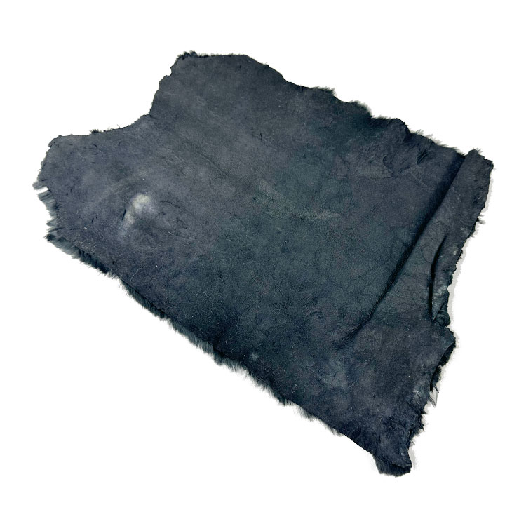 新古品在庫　黒染めグルービングラビット素材/アイデアでいろいろな用途に　返品不可　ファー素材