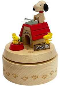 サンリオ(SANRIO) 木製 オルゴール スヌーピー 犬小屋 H 9156 ベージュ