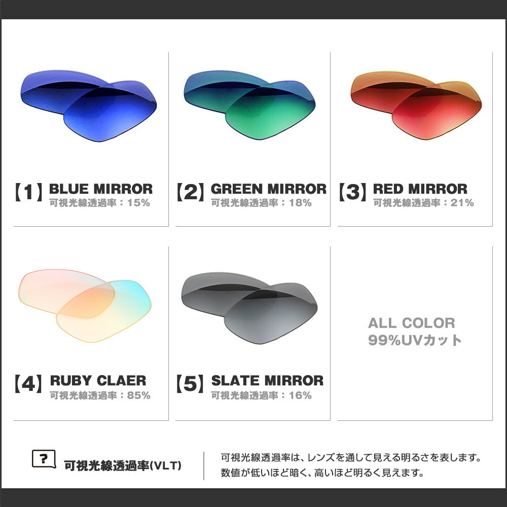 オークリー サングラス 交換レンズ ブレンダー ミラーレンズ BLENDER 6B OAKLEY ZERO TECH BASE製 互換レンズ