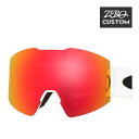 オークリー + ZERO 当店独自カスタム ゴーグル スノーゴーグル OAKLEY FALL LINE L フォールラインL グローバルフィット MATTE WHITE RED MIRROR ozcg-fallL007