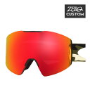 オークリー + ZERO 当店独自カスタム ゴーグル スノーゴーグル OAKLEY FALL LINE L フォールラインL グローバルフィット DARK BRUSH CAMO RED MIRROR ozcg-fallL009