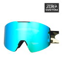 オークリー + ZERO 当店独自カスタム ゴーグル スノーゴーグル OAKLEY FALL LINE L フォールラインL グローバルフィット DARK BRUSH CAMO SAPPHIRE MIRROR ozcg-fallL010