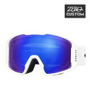 オークリー + ZERO 当店独自カスタム ゴーグル スノーゴーグル OAKLEY LINE MINER L ラインマイナーL グローバルフィット MATTE WHITE BLUE MIRROR ozcg-lmnr021