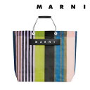 マルニ A4対応バッグ レディース マルニ フラワー カフェ MARNI FLOWER CAFE レディース カバン ストライプ トート バッグ 【返品交換不可】